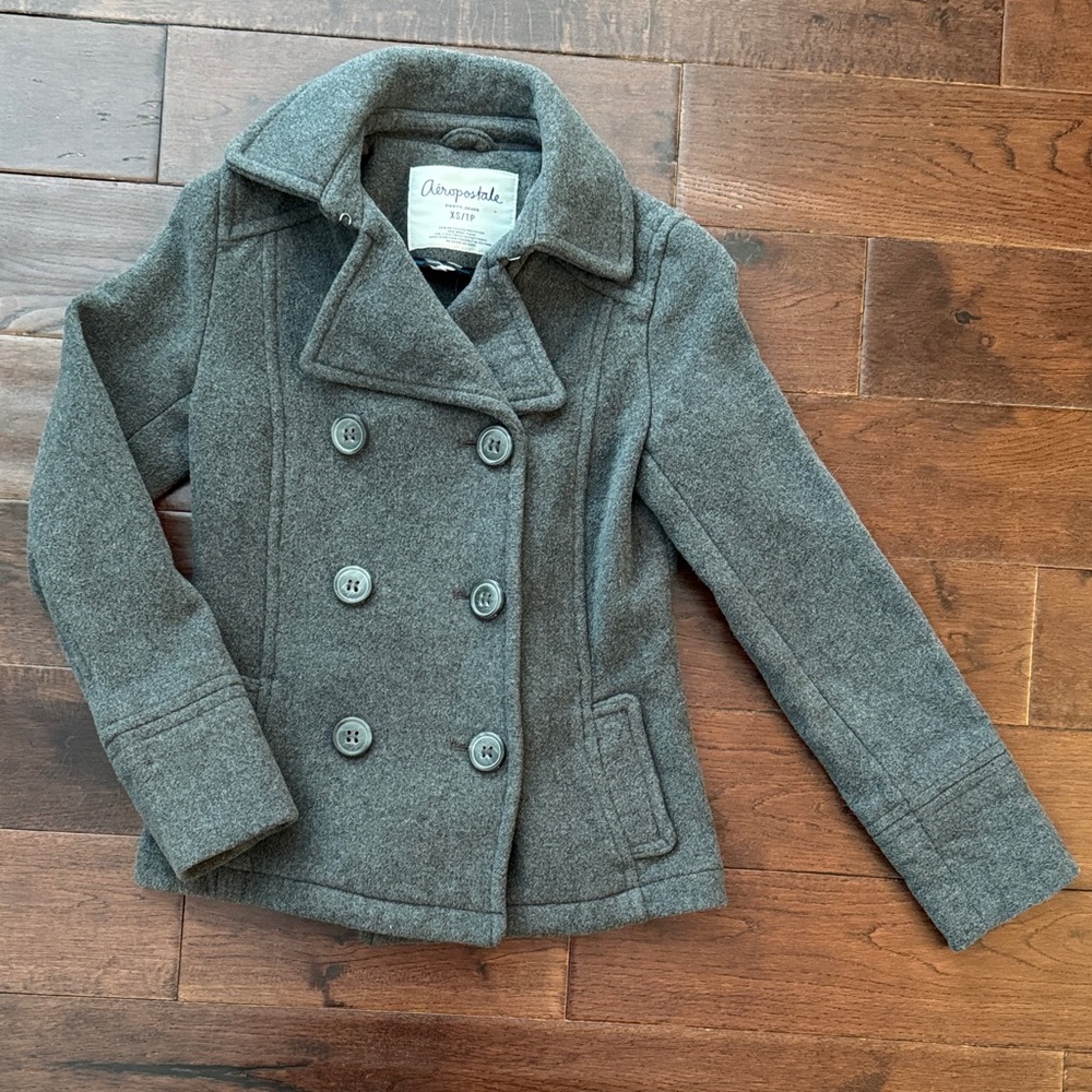 Aeropostale Gray Pea Coat